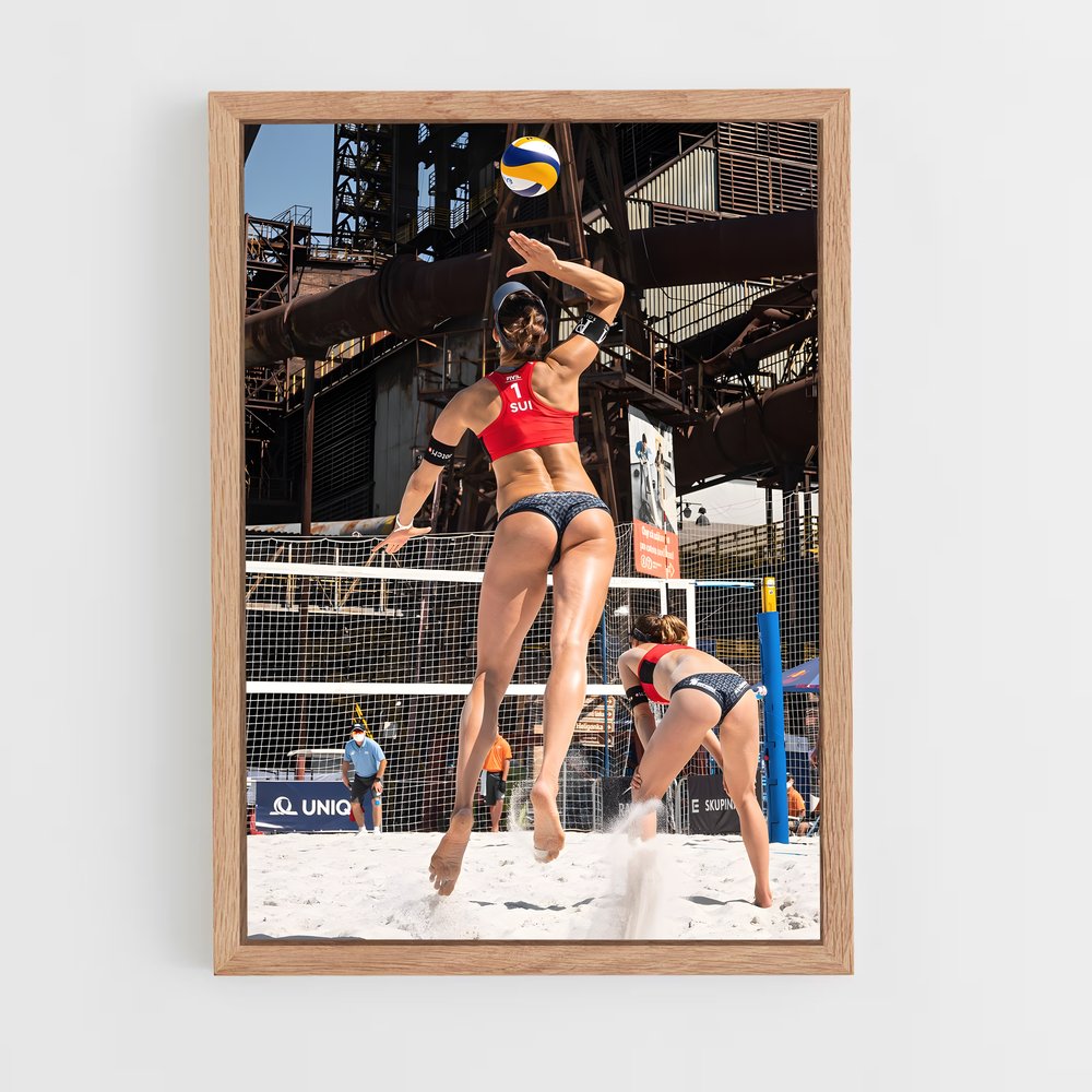 Poster Beach Volley Éclat – affiche Beach-volley (vue 4)